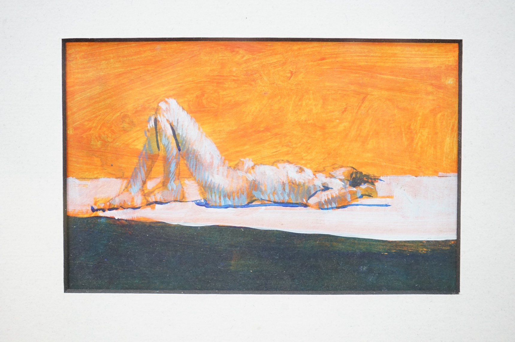 Phil Tyler (b.1964), three oils and mixed medias, comprising Reclining nude and Abstract studies, two signed, personal inscriptions verso, largest 14 x 14cm. Condition - good